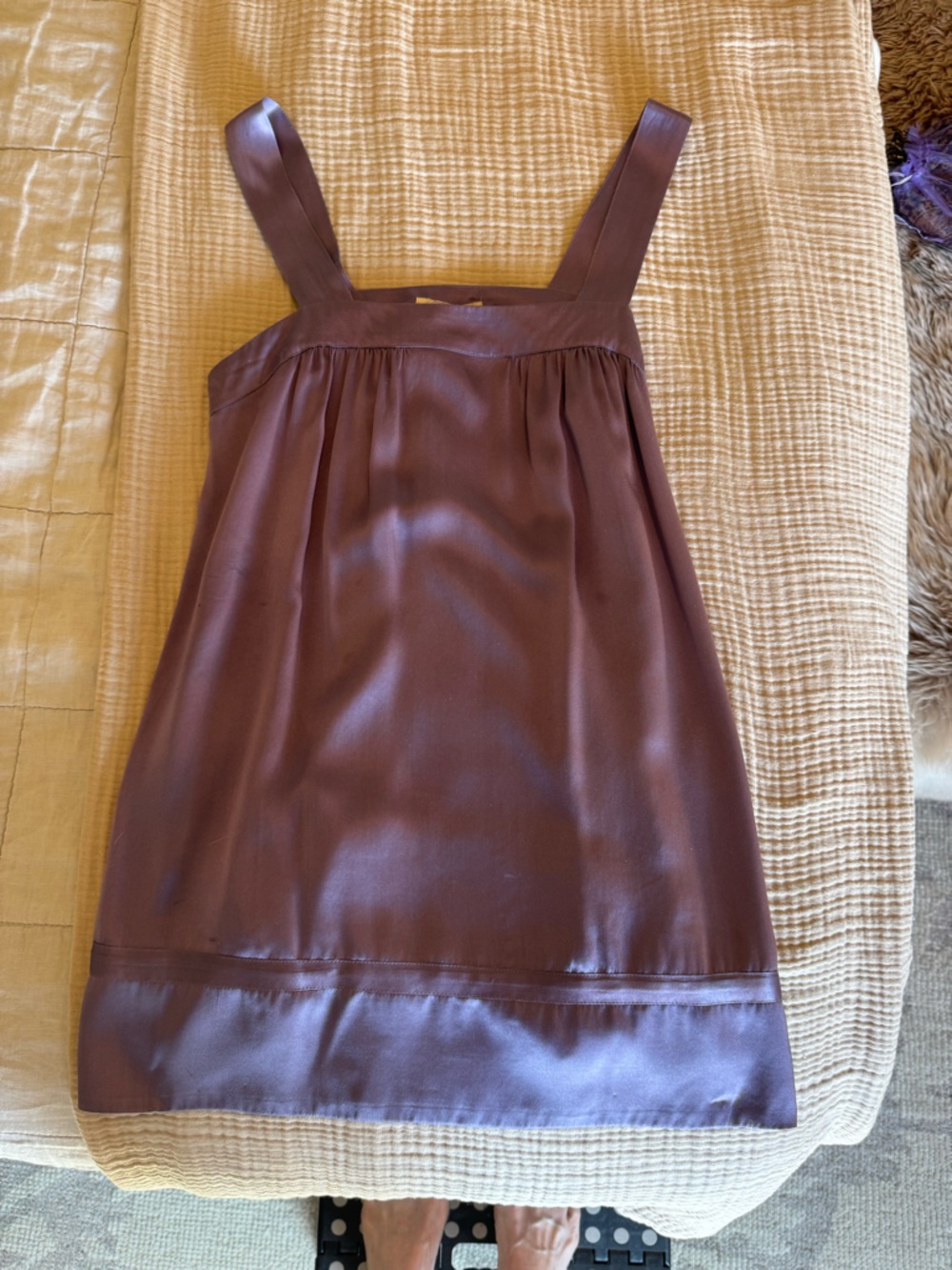 Kensie Satin Top in Deep Lavender